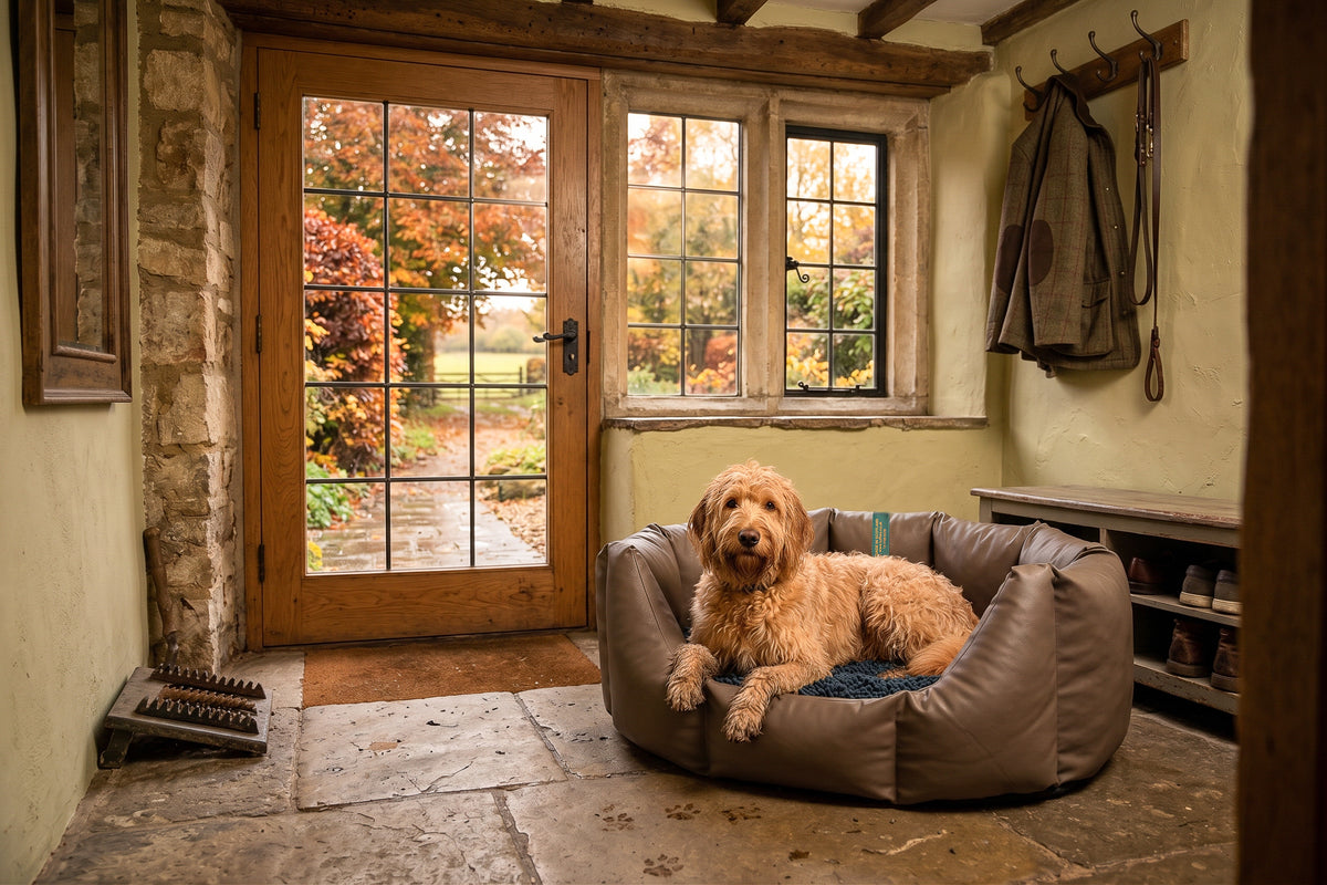 (Easy Access Chocolate with Navy Dog Dryer)