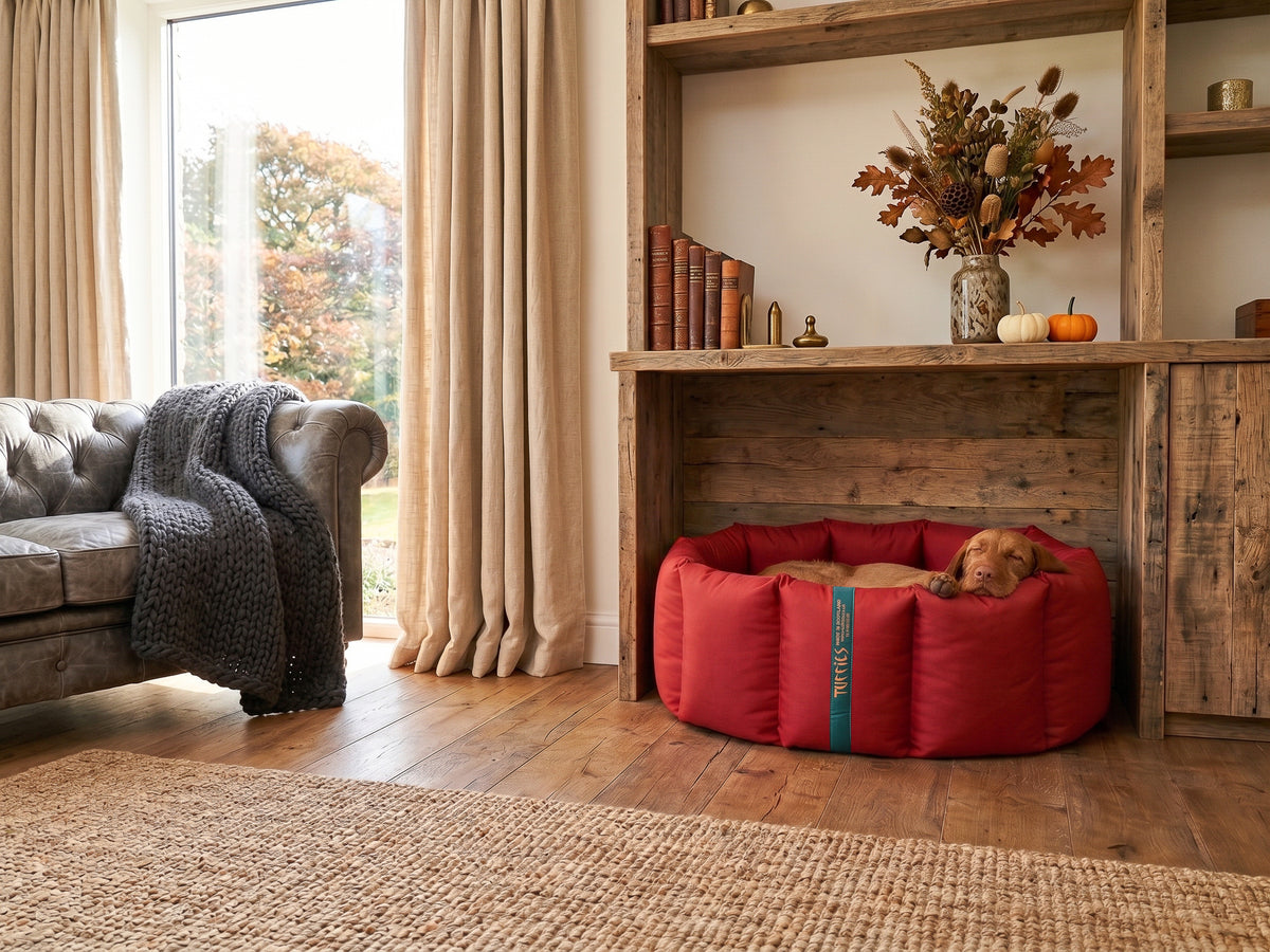 (Full Nest Dark Red with Grey Dog Dryer)