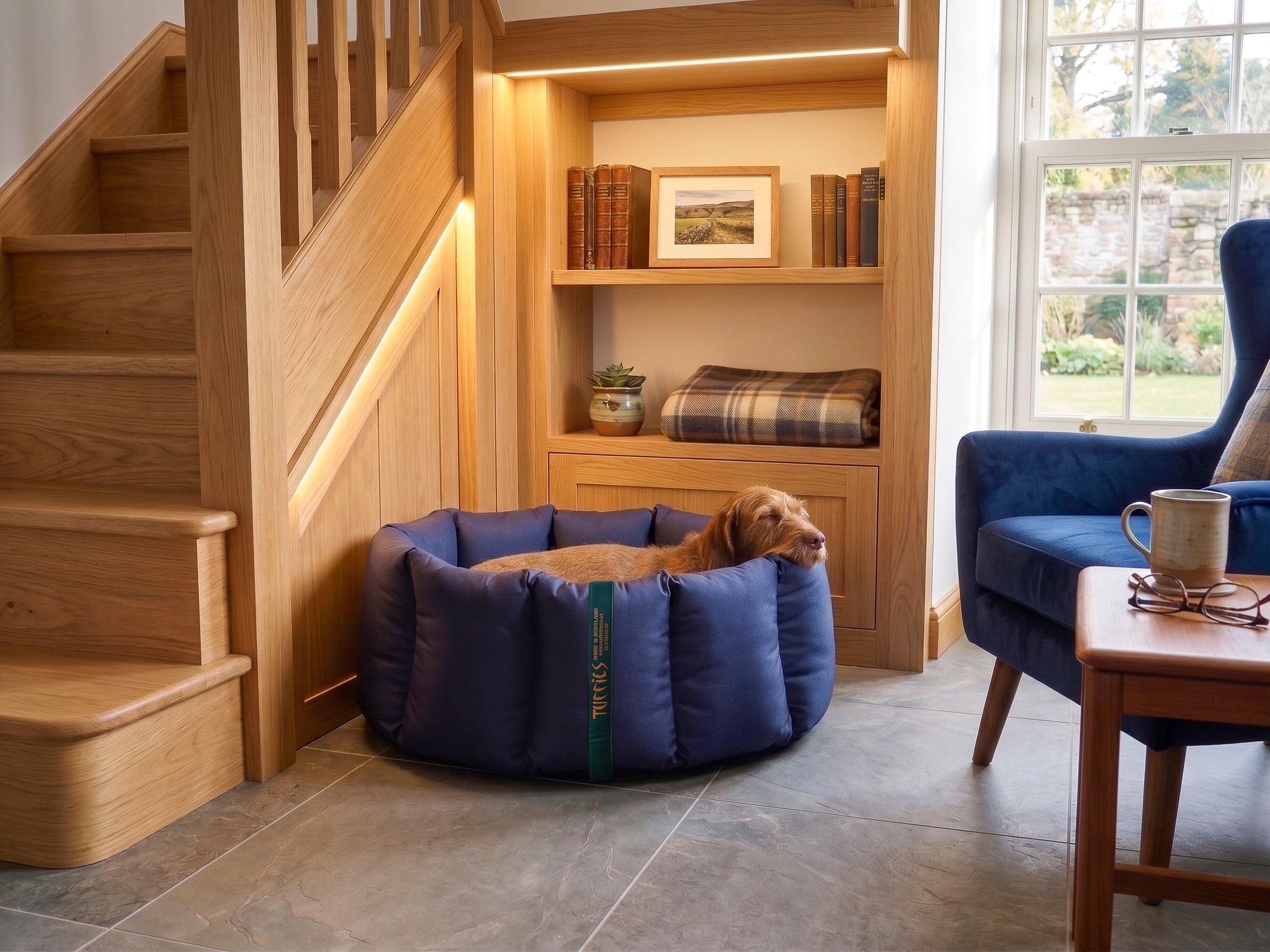 (Full Nest Navy with Grey Dog Dryer)