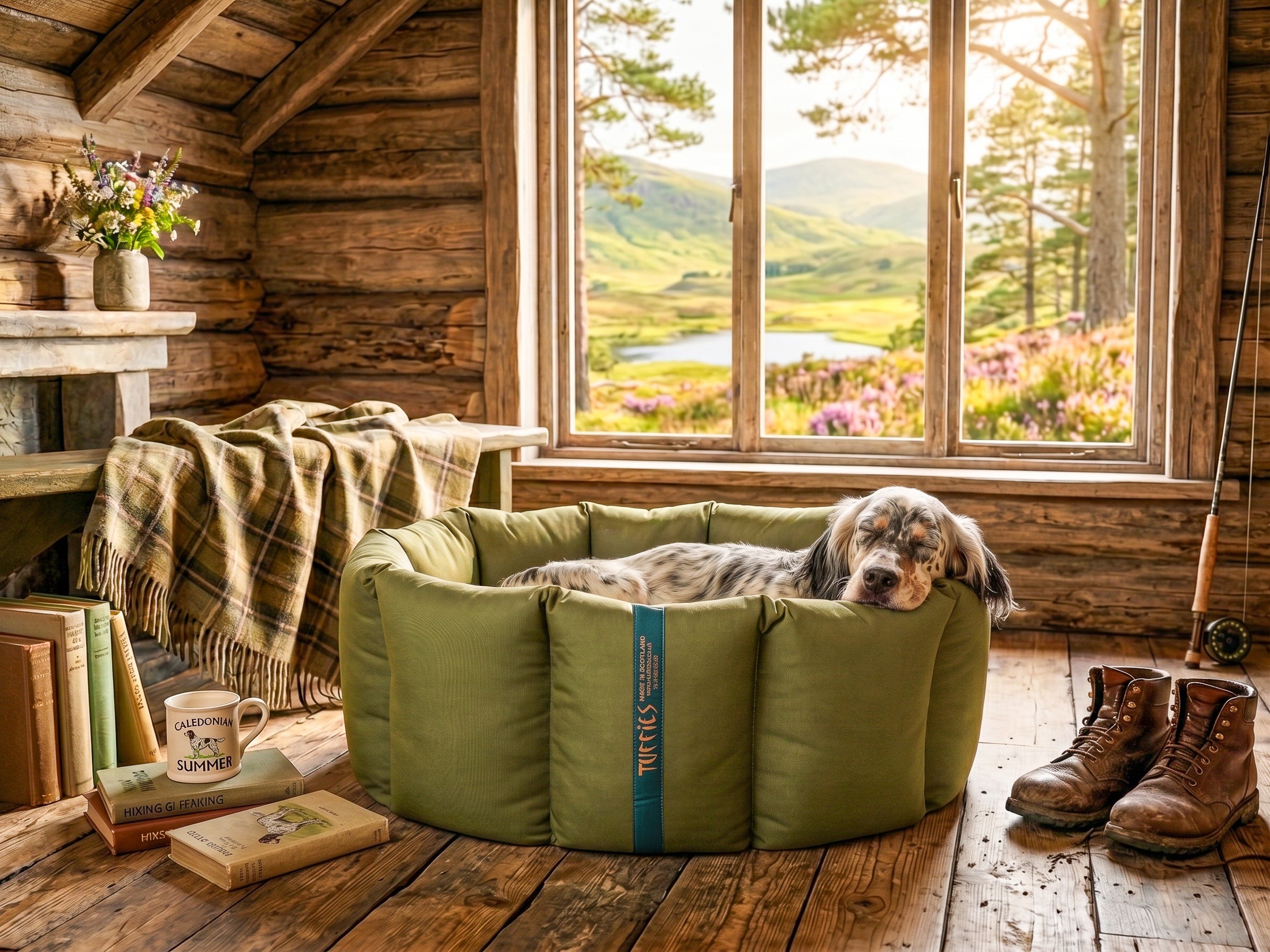 (Full Nest Olive with Brown Dog Dryer)