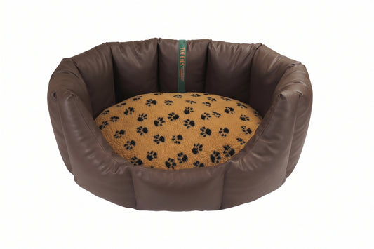 CLEARANCE : Extra Large, Easy Access, Wipe Clean Chocolate with Caramel Paws