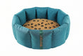 Load image into Gallery viewer, CLEARANCE : Medium, Full Durasoft Teal Nest with Caramel Paws

