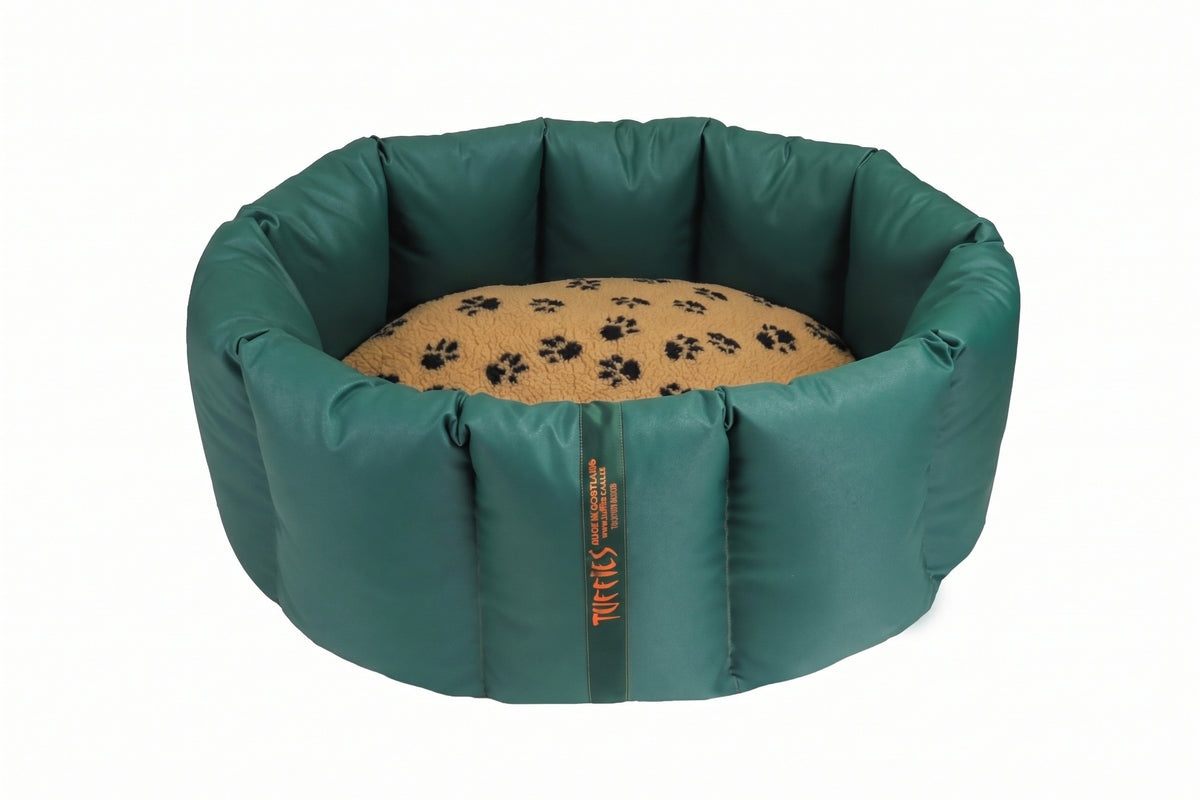 CLEARANCE : Small, Full Wipe Clean Green Nest with Caramel Paws