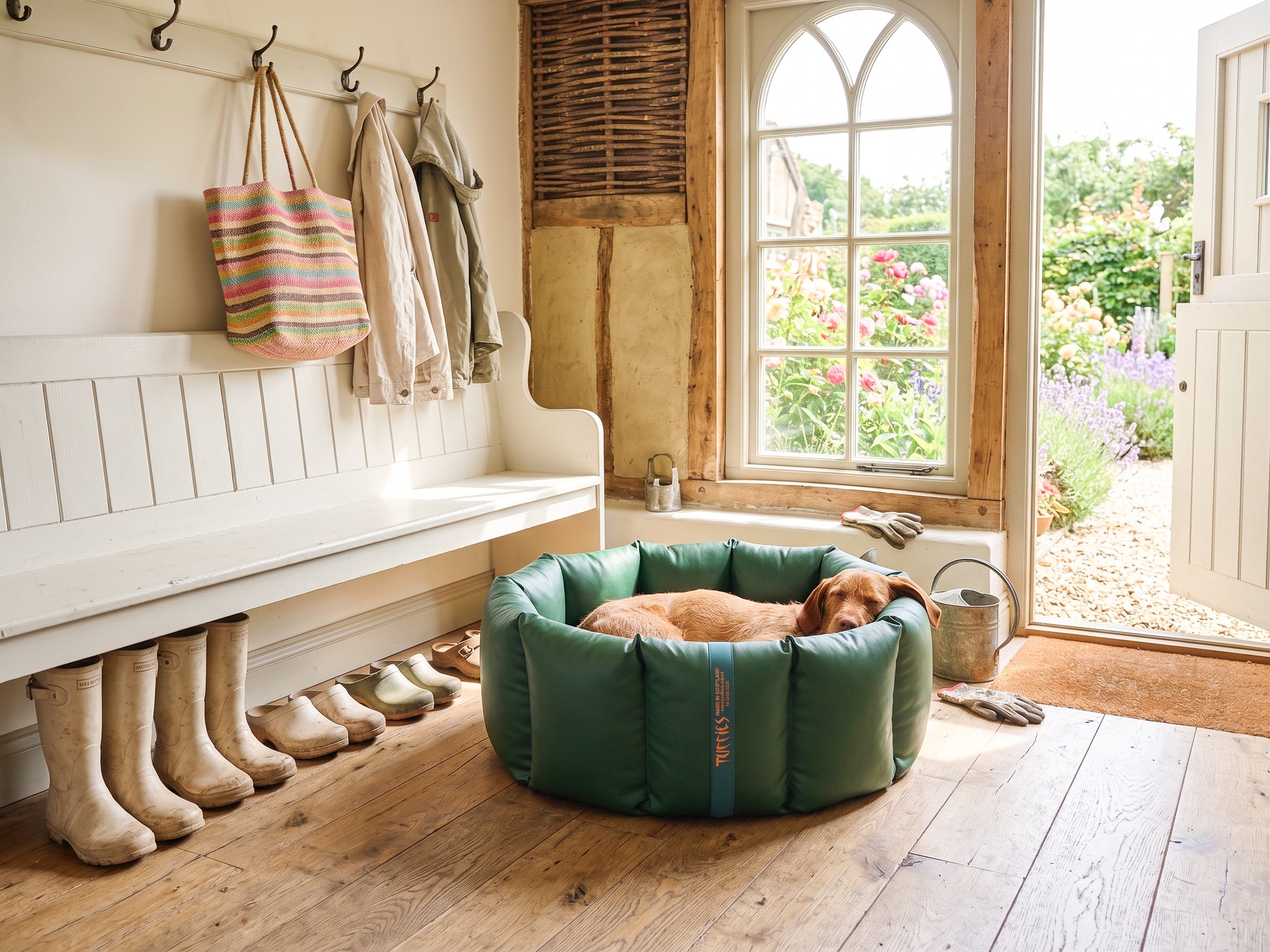 (Full Nest Green with Navy Dog Dryer)