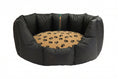 Load image into Gallery viewer, CLEARANCE : Medium, Easy Access Wipe Clean Black Nest with Caramel Paws
