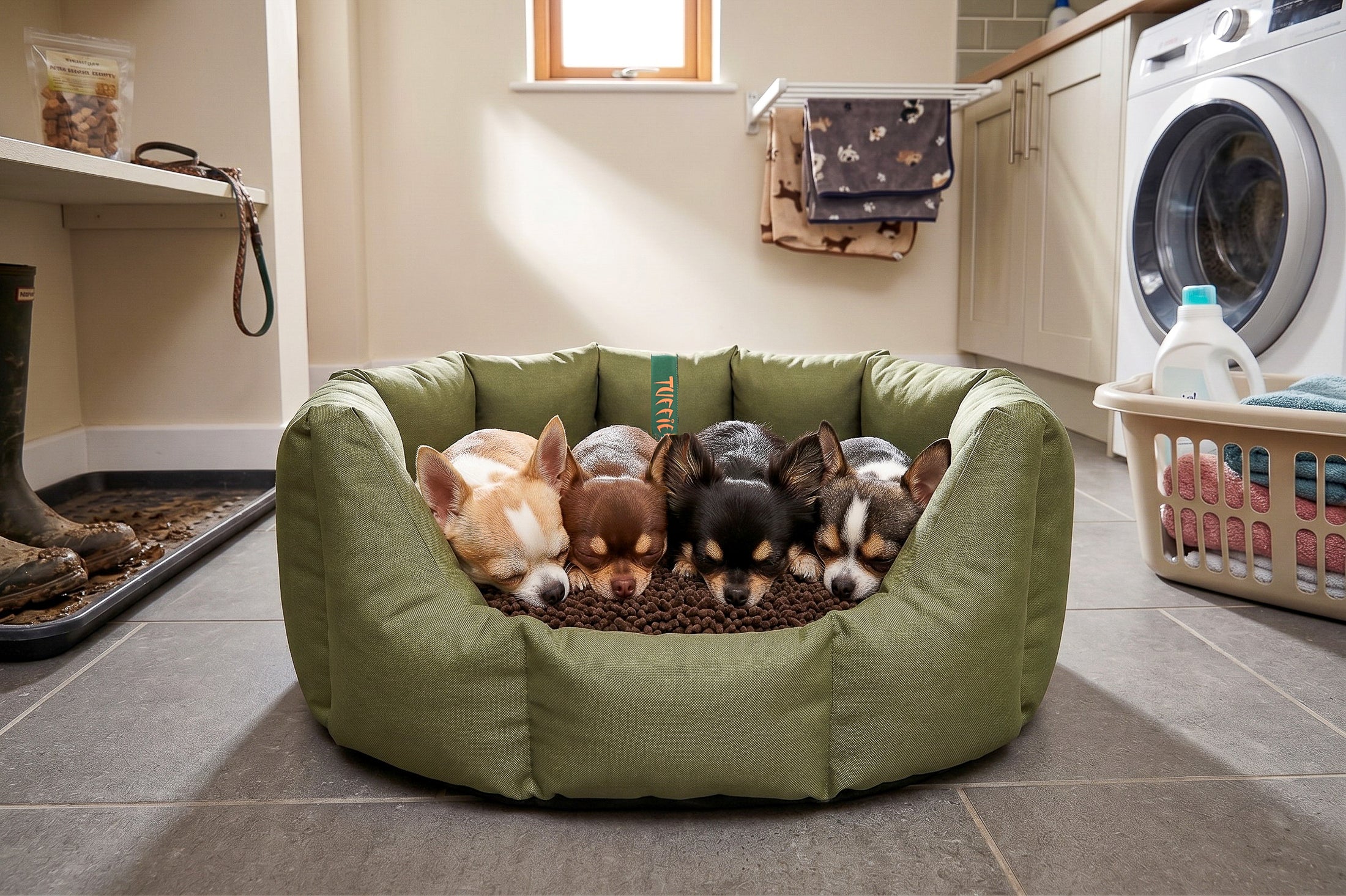 (Easy Access Olive with Brown Dog Dryer)