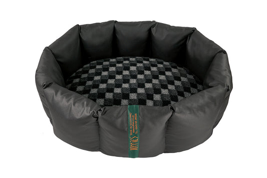 CLEARANCE : Large, Full Nest, Wipe Clean Black with Grey Check
