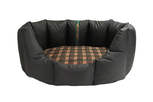CLEARANCE : Extra Large, Easy Access Nest Wipe Clean Black with Tweed