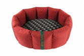 (Full Nest Dark Red with Grey Check)
