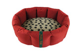 (Full Nest Dark Red with Paw Print)