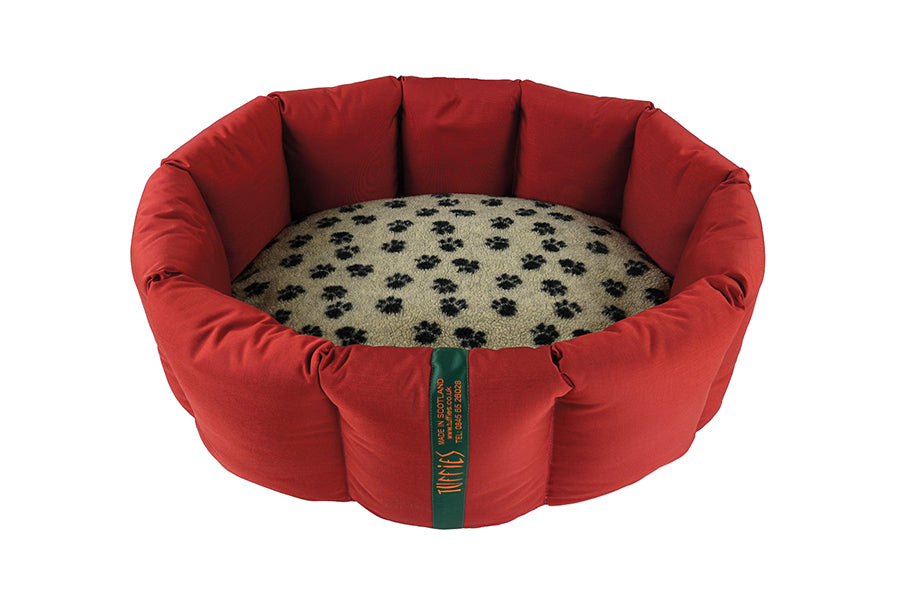 (Full Nest Dark Red with Paw Print)