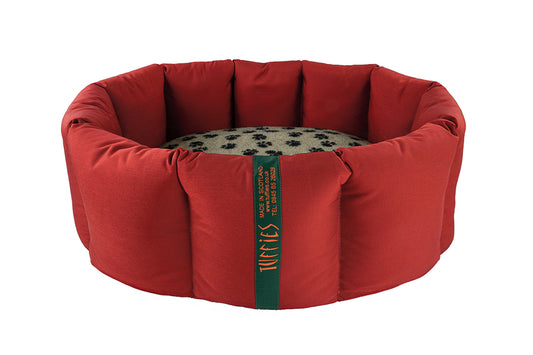 (Full Nest Dark Red with Paw Print)