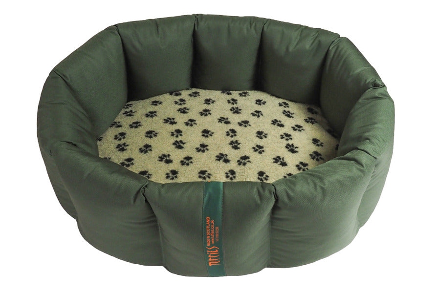 (Full Nest Dark Olive with Paw Print)