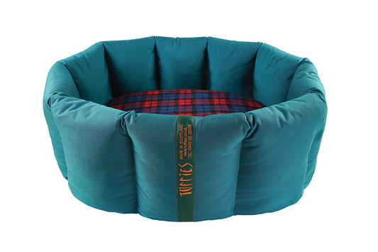 (Full Nest Teal with Red Tartan)