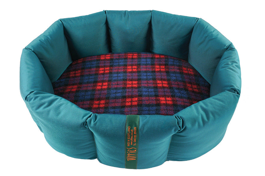(Full Nest Teal with Red Tartan)